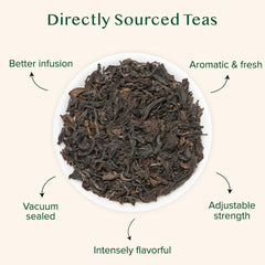 VAHDAM, ceai Oolong de munte (100 g) Cules manual în plantațiile de altitudine din Darjeeling | Frunze de ceai Oolong 100% naturale | Direct de la sursă din India | Se prepară ca ceai fierbinte/rece