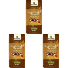Organic chocolate with whole almonds and flower of salt, 100 g