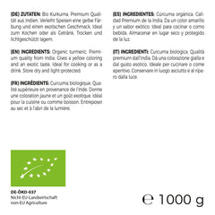 GreatVita Bio Turmeric Powder, 1000g finely ground, 100 percent natural