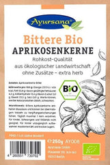 Ayursana Bittere Aprikosenkerne - Saatgut - Sehr Hoher Amygdalin-Anteil - Schadstoffgeprüft Im Deutschen Labor - Bio-Qualität