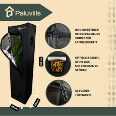 40x40x160cm Grow Tent with Cable Management System, Viewing Window, Metal Frame, 1680D Fabric, Grow Accessories Bag - Indoor Grow Box - Best Plant Propagation Greenhouse