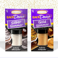 Günthart glitter, powder, gold and silver, set 2 x 7 grams Naty Shop