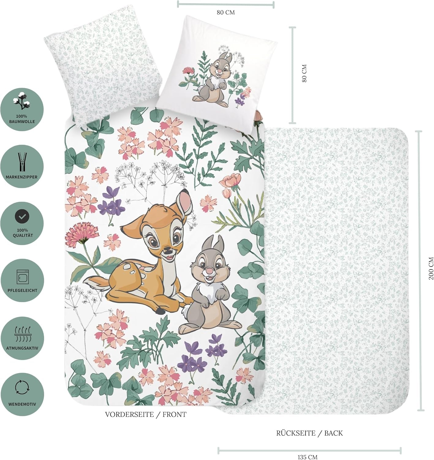 Lenjerie de pat pentru copii pentru fete și băieți, desene animate, 100% bumbac Lenjerie de pat - copii Naty Shop