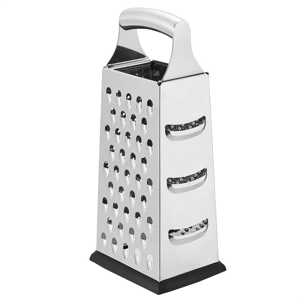 Stainless Steel Heavy Duty Square Cheese Graters with Non-Slip Base Peeler Naty Shop 4-Seitig
