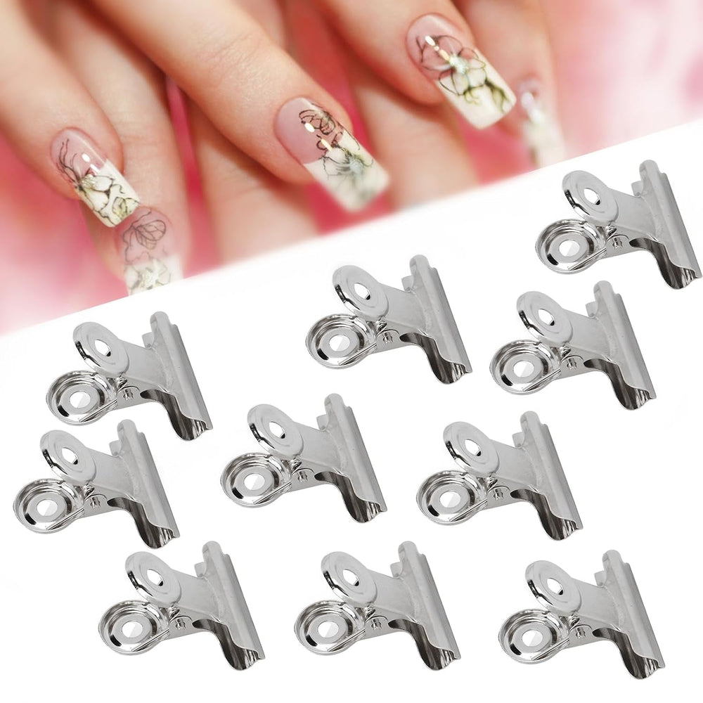 10 buc cleme de unghii clip metalic extensie unghii clip Nail Art instrument din fibră de sticlă fixator accesorii Nail Art echipamente durabile practice acasă DIY salon