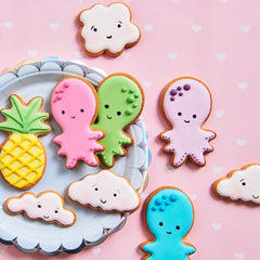 Pixuri colorante alimentare Funcakes, maro, cu vârf flexibil pentru linii groase și subțiri, pix comestibil pentru fursecuri, prăjituri, fondant și multe altele, ideal pentru personalizare, certificat Halal