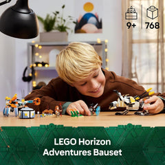 LEGO Horizon Adventures Aloy and Varl Vs. Armored Walker and Sawtooth, monster car toy and minifigures, collection set for video game fans, boys and girls over 9 years old 77037 Building sets Besuche den LEGO-Store