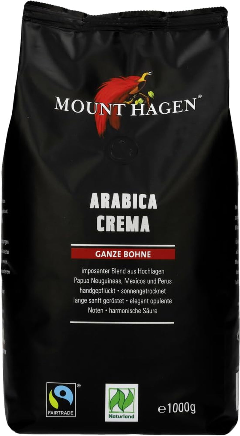 Cremă de cafea prăjită organic, boabe întregi (6 x 1 kg)