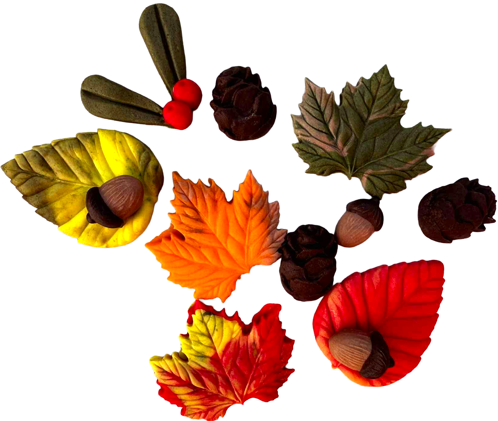 Set of 12 edible decorations, Autumn