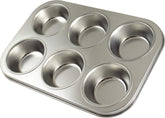Zenker 62230 Baking tray Cupcake/Muffin 6 pcs, Band 29 X 19.5 X 3Cm, Silver Line Molds and baking trays Naty Shop