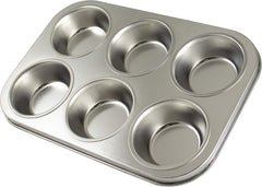 Zenker 62230 Baking tray Cupcake/Muffin 6 pcs, Band 29 X 19.5 X 3Cm, Silver Line Molds and baking trays Naty Shop
