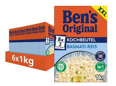 Ben's Original Basmati Rice, Boil in Bag for 10 Minutes, 6 Packs (6 x 1kg)