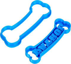 Formă de tăiat fondant Patrula Cățelușilor, plastic, albastru, 8x7x1.5 cm