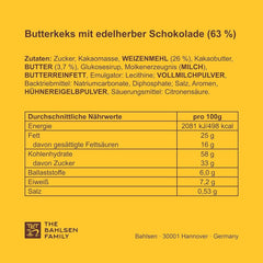 LEIBNIZ Choco Edelherb, 125 g, Fursecuri crocante cu unt încorporate în ciocolată neagră (1 x 125 g)