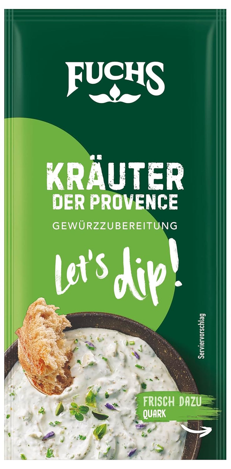 Fuchs Gewürze - Let's dip! Kräuter der Provence Gewürzzubereitung, Gewürz für Kräuterquarkdip, 7.5 g in the bag