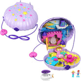 Polly Pocket Coffin Underwater Theme Wrap Around Shell Bag 2 Dolls 1 Submarine Polly Pocket Mermaid Toy Age 4 GNH11 Naty Shop Dolls Purple