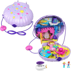 Polly Pocket Coffin Underwater Theme Wrap Around Shell Bag 2 Dolls 1 Submarine Polly Pocket Mermaid Toy Age 4 GNH11 Naty Shop Dolls Purple