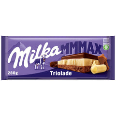 Milka Mmax Triolade – Alpine milk chocolate with white and dark chocolate – 280g