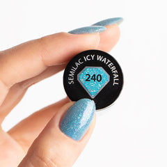 UV Nail Polish Semilac Hybrid 240 Icy Waterfall 7ml, Seaqueen collection