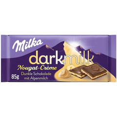 Milka Black Milk – Alpine black chocolate with milk and creamy nougat filling – 85g