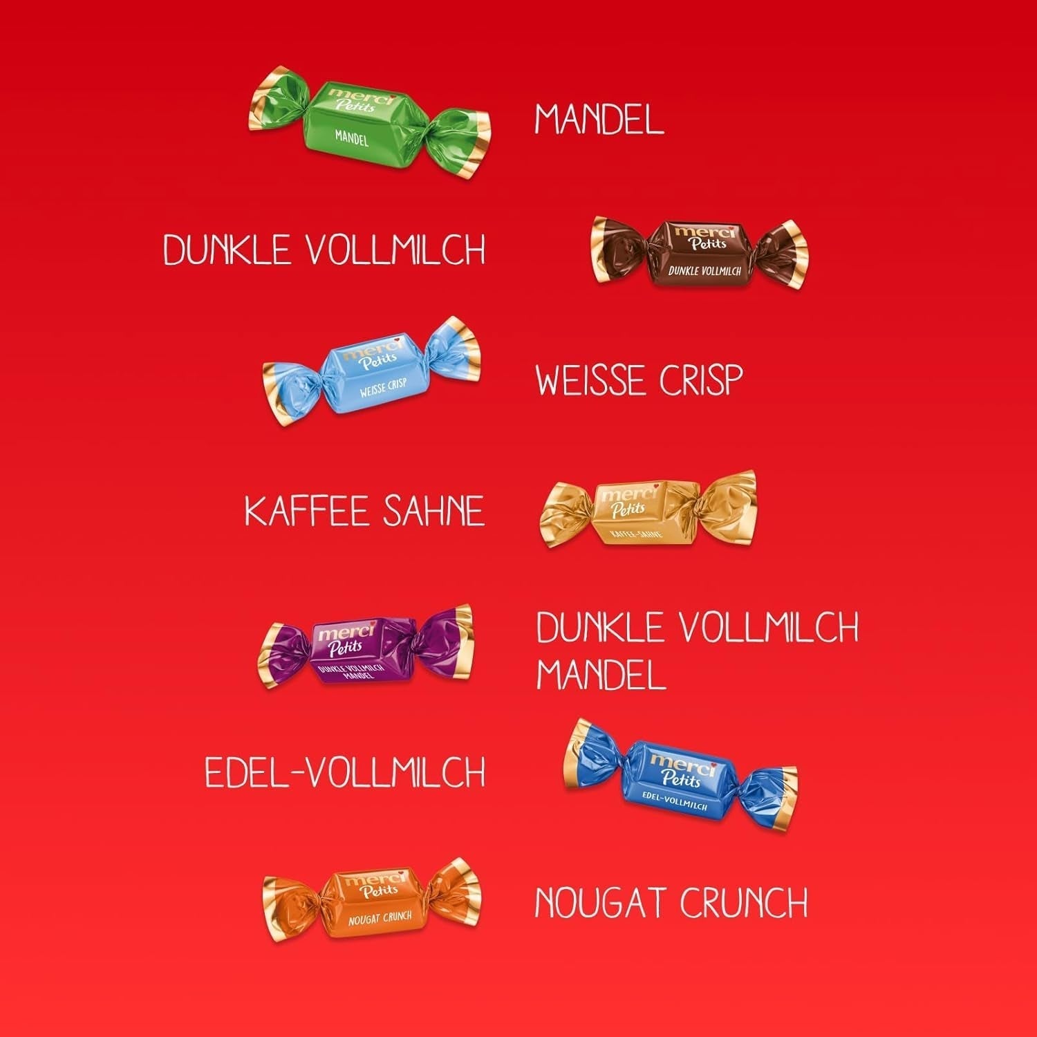 Merci Petits Chocolate Collection - Mix de specialități de ciocolată Bomboane de Ciocolata Naty Shop