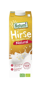 Natumi Bio Hirsedrink Natur, 6 x 1L - Lactose-free, Vegan, Bio, Gluten-free, Milchfreie, Milchfreie Alternative