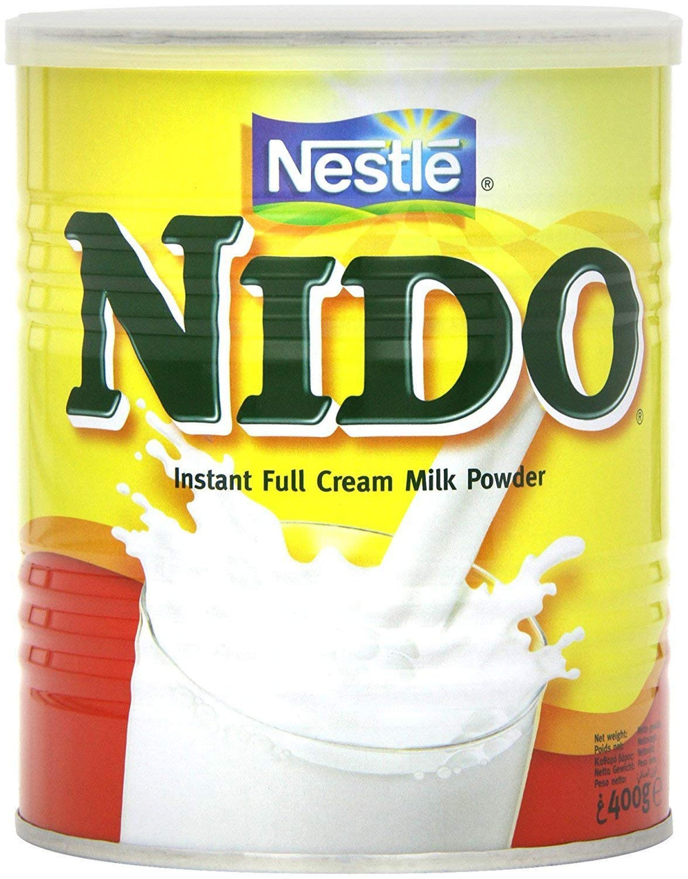 Nestle Nido Vollmilchpulver – Instant Creme für Kaffee- und Teagetränke mit Vitaminen & Mineralstoffen & ohne Konservierungsmitteln oder Farben - 400g Dose
