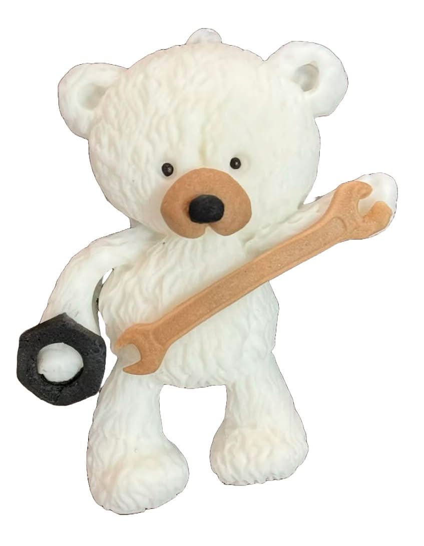 Decoratiune comestibila din zahar, Ursuletul mecanic Decoratiuni din Pasta de Zahar Nati Shop