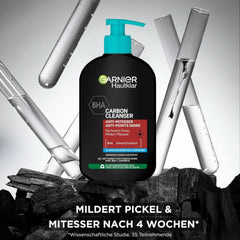 Garnier Charcoal Cleanser Facial Cleansing Gel Against Blackheads & Pimples 250ml Shower & Bath Naty Shop