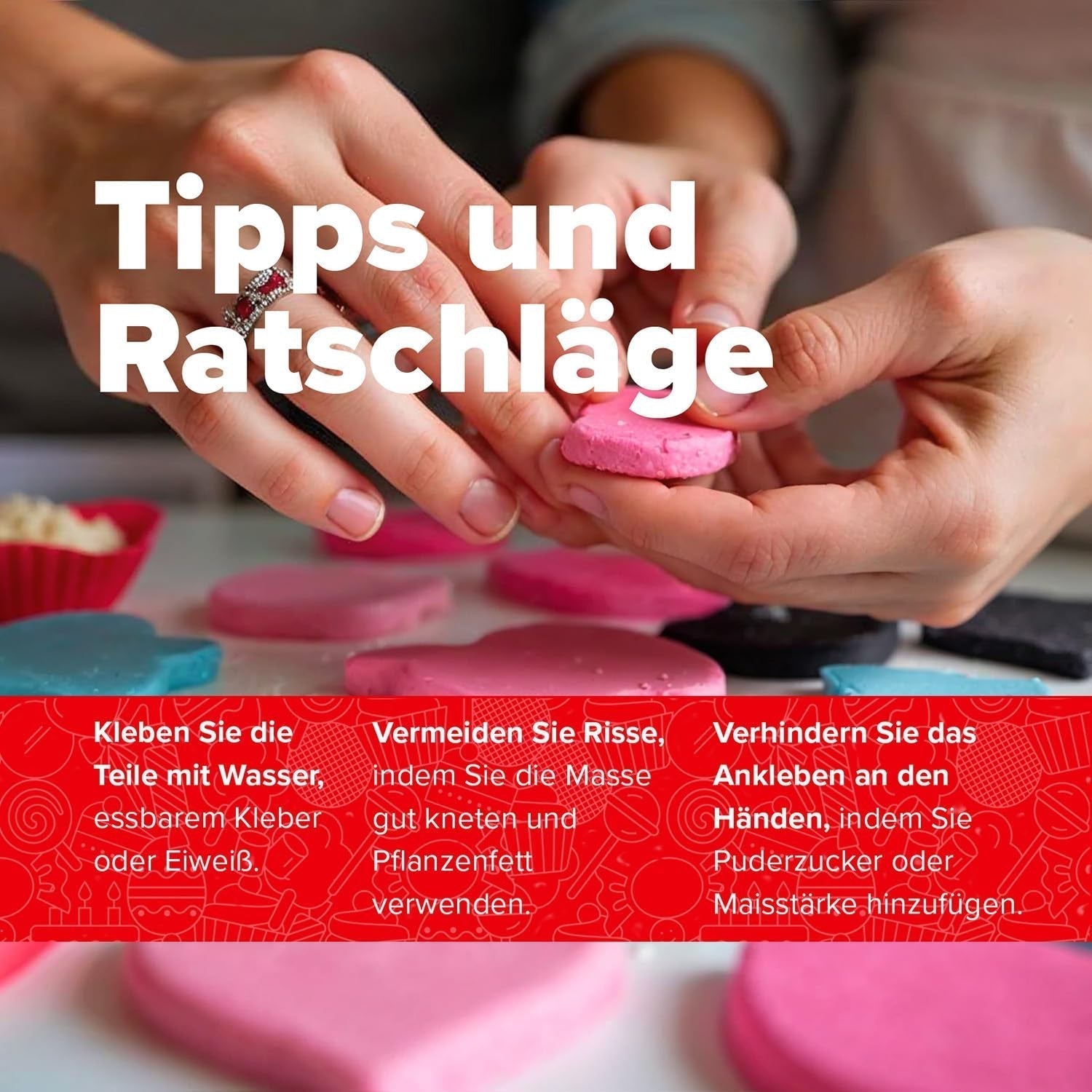 Dekora - Fondant alb din pastă de zahăr 150g - Perfect pentru prăjituri și decorațiuni de copt - Fără gluten și lactoză - Aromă de vanilie - Moale, flexibil și ușor de modelat pentru decorațiuni creative Pasta de zahar Naty Shop