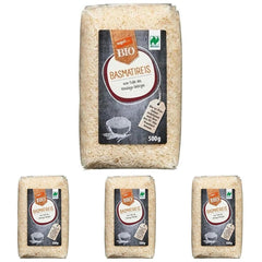 tegut... Organic Basmati Rice, 500g (Pack of 4)
