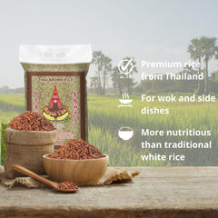ROYAL THAI RICE - Fragrant long grain brown rice - 1 x 1 kg