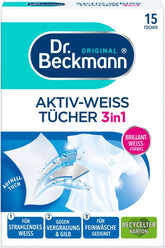 Dr. Beckmann Fest wipes, Active-White, 15 wipes Laundry Detergents Naty Shop White
