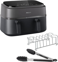 Philips Dual Basket Airfryer 3000 Series with breakfast set, 9 liters, 2 drawers Home Appliances Naty Shop Default Title