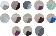 AVA | Cuvertură Reversibilă | Pentru Toate Anotimpurile | Culoare - Bej/Turcoaz | Pentru Pat 180 Cm. (270 X 270 Cm. Ancho X Alto) | Cuvertură cu matlasare Plapumi si pilote Naty Shop