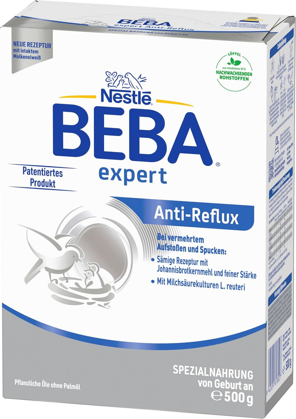 BEBA expert Anti-Reflux - AR Special formula from birth, for increased belching and vomiting, baby food, baby milk powder, 1 pack (1 x 500g)