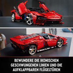 LEGO Technic Ferrari Daytona SP3 Model Kit 1:8 Scale, Red Super Sports Car, Extended Car Model Collector's Item, Ultimate Car Concept 42143 Building Sets Besuche den LEGO-Store