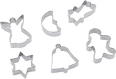 Set de forme pentru biscuiți Westmark, modele asortate, oțel inoxidabil, Crăciun, 6 piese, argintii, 31912260