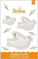 KIT 3 TAGLIAPASTA COLOMBA IN PLASTICA 0255407 AUSSTECHER AUS Kunststoff Taube 3-TLG, Bianco