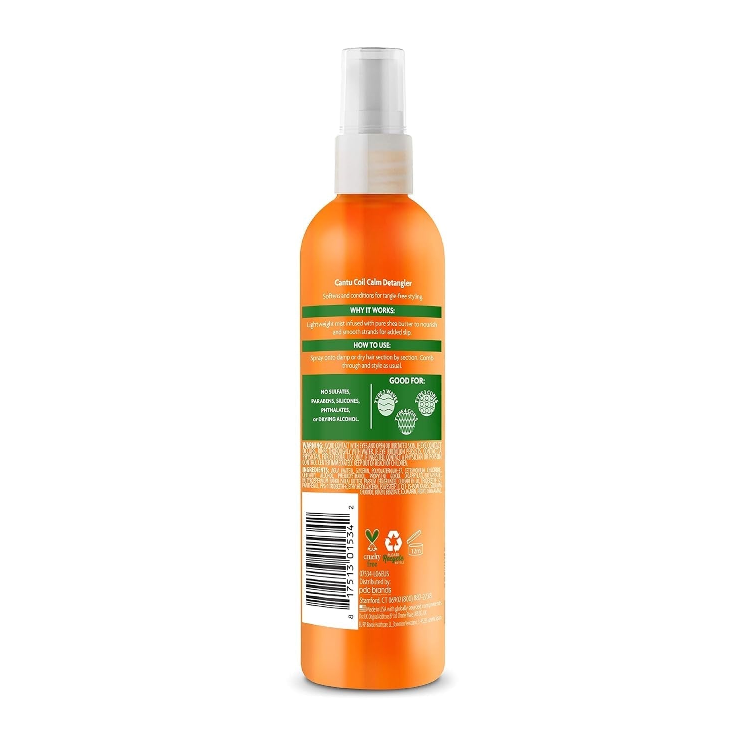 Cantu Coil Calm Produs pentru descurcarea parului Detangling Spray, Shea, păr creț, 237 ml Produse pentru descurcarea părului Naty Shop