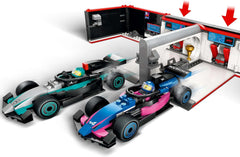 LEGO City F1 Garage with Mercedes-Amg and Alpine Race Cars - Formula 1 Race Car with 2 Drivers and 4 Mechanical Minifigures - Gift for Boys and Girls 7+ and Fans 60444 Besuche den LEGO-Store Building Sets