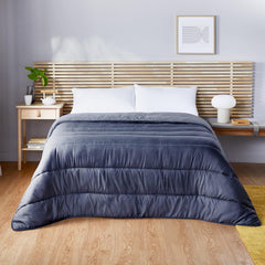 Pikolin Home - Reversible duvet 300 G - Nordic two-tone filling - For bed 90 - comfortable, warm, breathable, navy blue, 135 X 200 cm Duvets and quilts Naty Shop