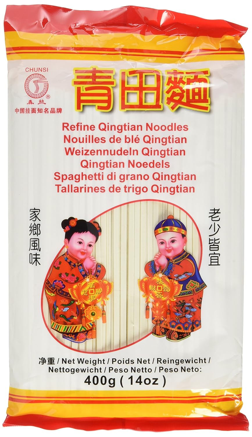 Wheat Noodles (Qingtian), Pack of 6 (6 Packs x 400g)