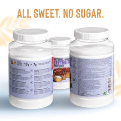 Natürliches Erythrit - Kristallzucker | 10G = 7G Zucker | Natürlicher Zuckerersatz - 0 Kalorien - 0 Glykämischer Index - Keto Und Paleo - 0 Netto-Kohlenhydrate - Kein GVO - Castello since 1907-1Kg Sweeteners Naty Shop