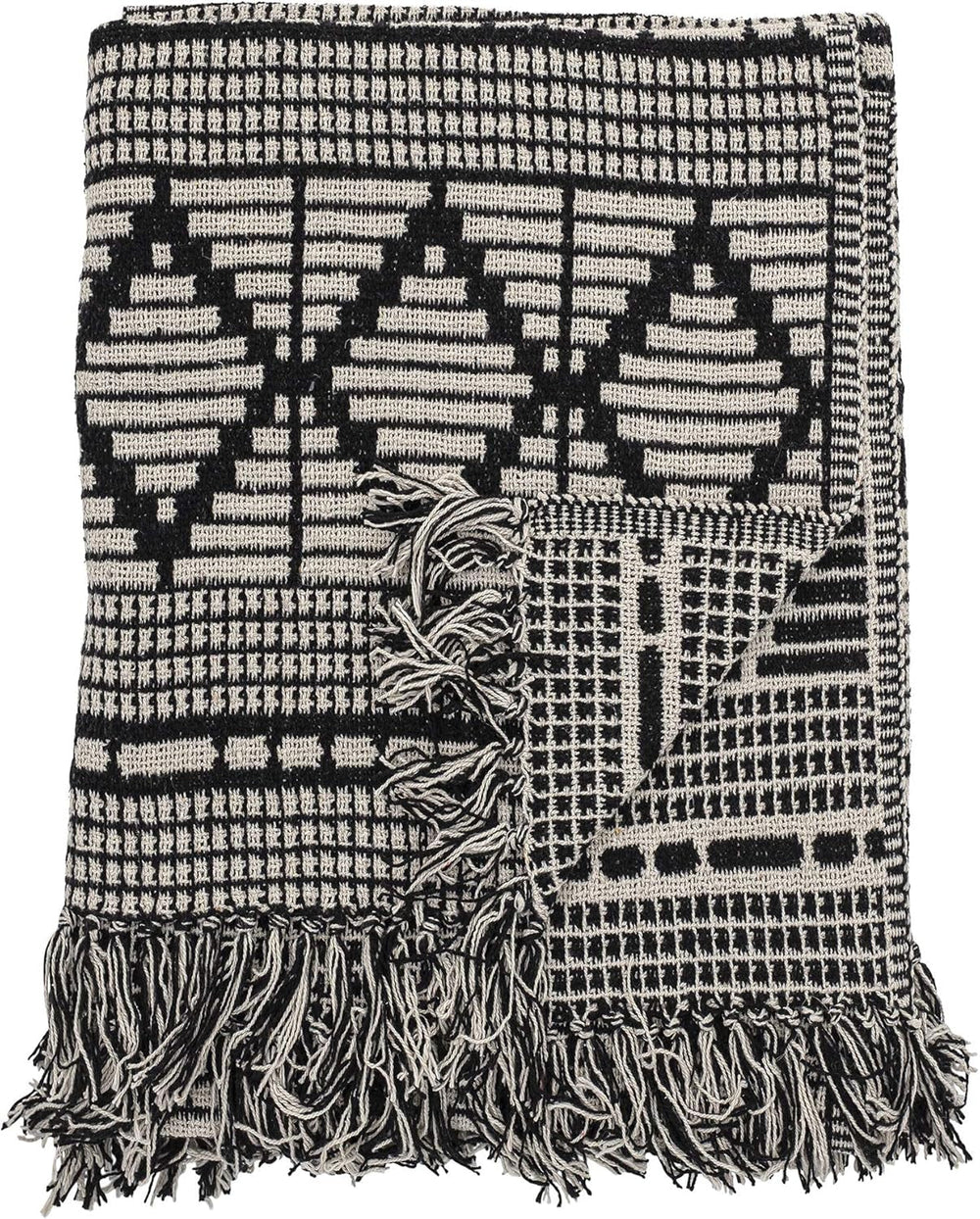 Bloomingville bedspread, black, cotton, 160cm Bloomingville Beds and Blankets Black 160cm