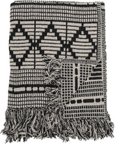 Cuvertură de pat Bloomingville, negru, bumbac, 160cm Paturi si Cuverturi Bloomingville Negru 160cm
