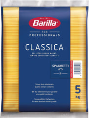 Barilla Durum Wheat Spaghetti Pasta no. 5 – Pack of 1 (1x5kg)