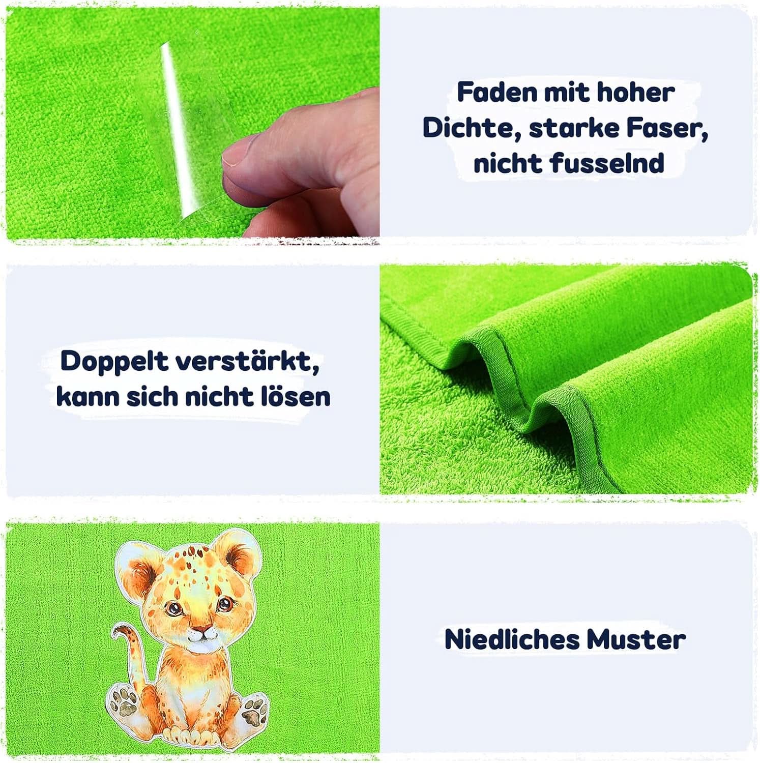 Poncho de baie pentru copii Oeko TEX, 100% bumbac Mama si Copilul Naty Shop