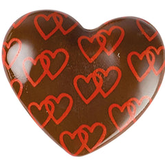 Günthart 135 Pieces Dark Chocolate Filigree Hearts Colorful Tri-Motion Printed 1 Pack (236g)
