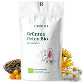 Ceai detoxifiant BIO 100 g (50 cești) | Ceai verde diuretic cu păpădie, fructul pasiunii și cătină REPLANTEA
